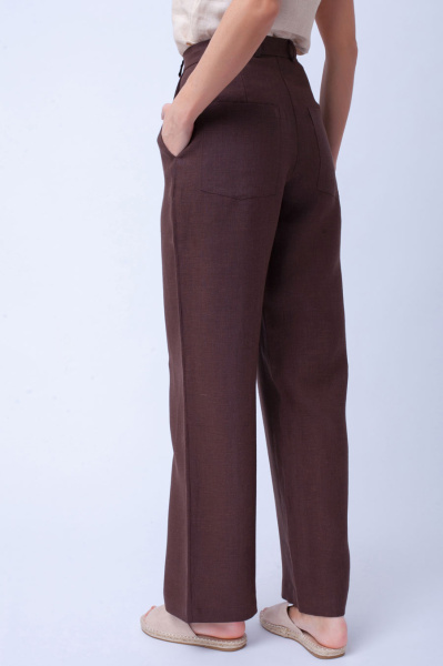 Прямые брюки изо льна