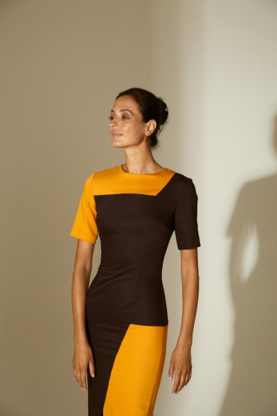 Двуцветное платье