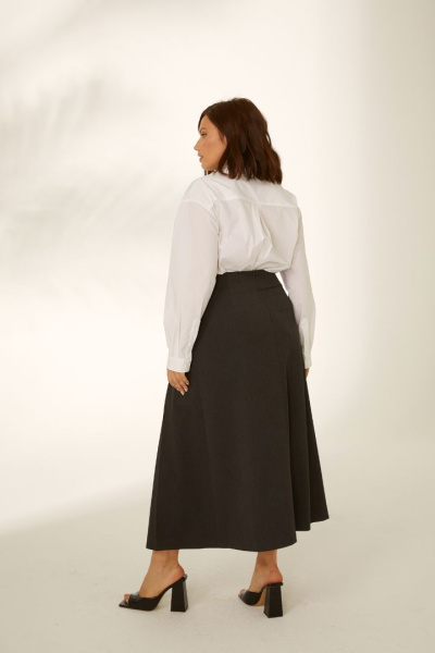 Юбка миди с защипами