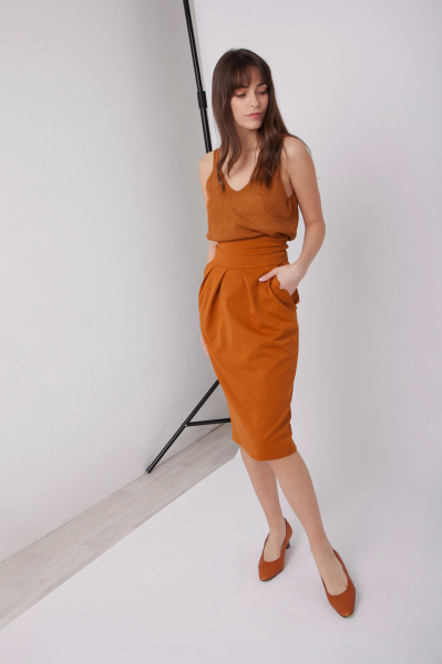 Юбка с высоким поясом