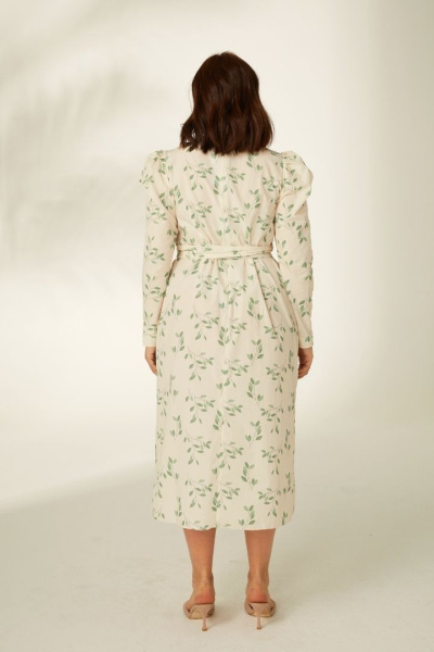 Платье из хлопка рукавами-буфами