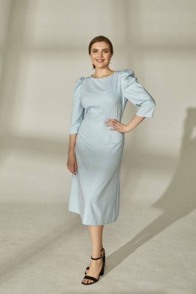 Платье с рукавами буфами 