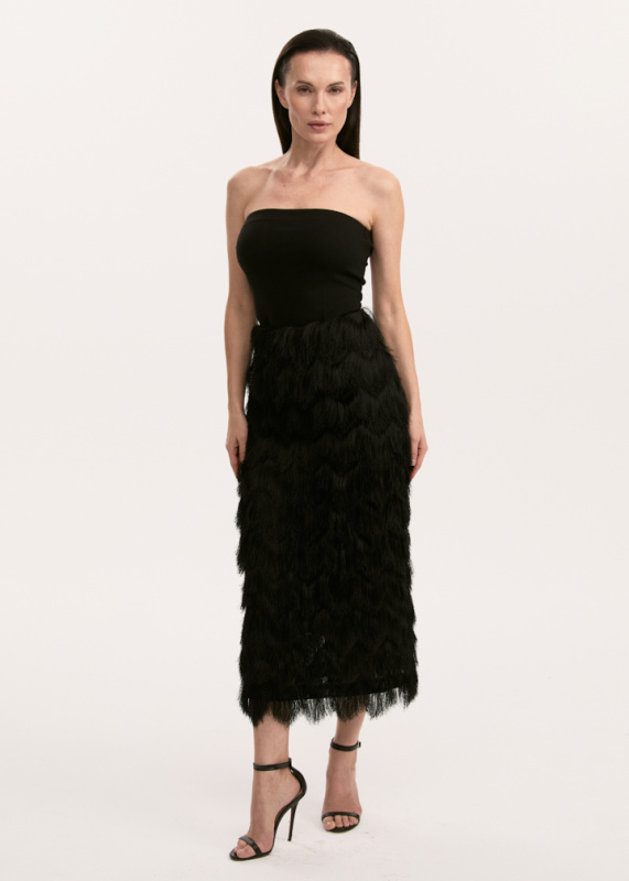 Юбка из бахромы