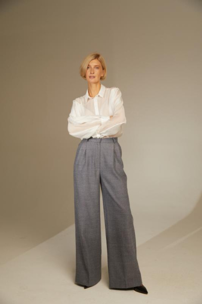 Брюки палаццо из 100% шерсти