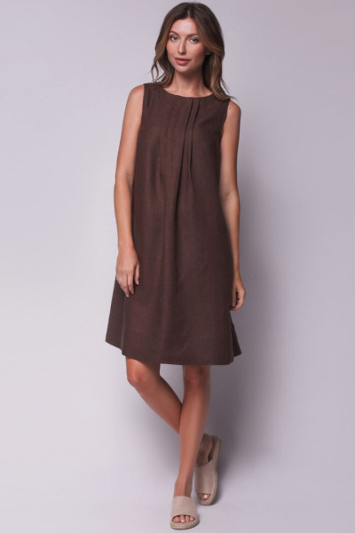 Платье А-силуэта изо льна