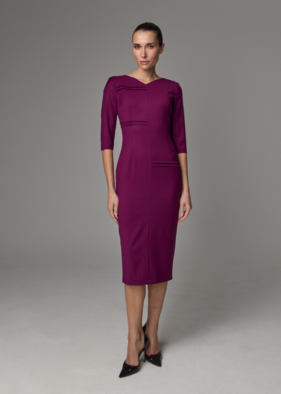 Платье с акцентными прострочками Платье с акцентными прострочками