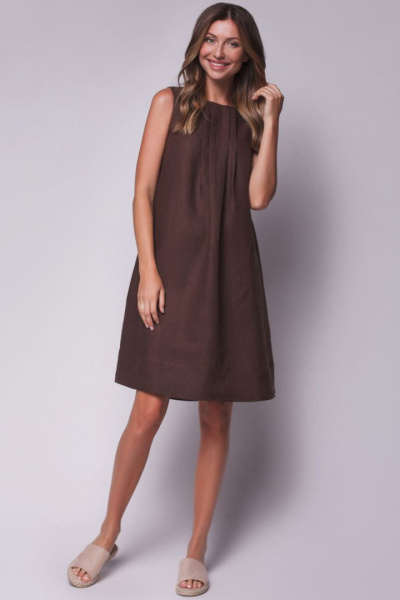 Платье А-силуэта изо льна